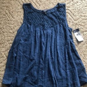 Chaps navy blue sleeveless top brand new size 1X
